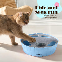 Pawaboo Interactive Cat Toy with Running Mouse - C-Blue - image 2