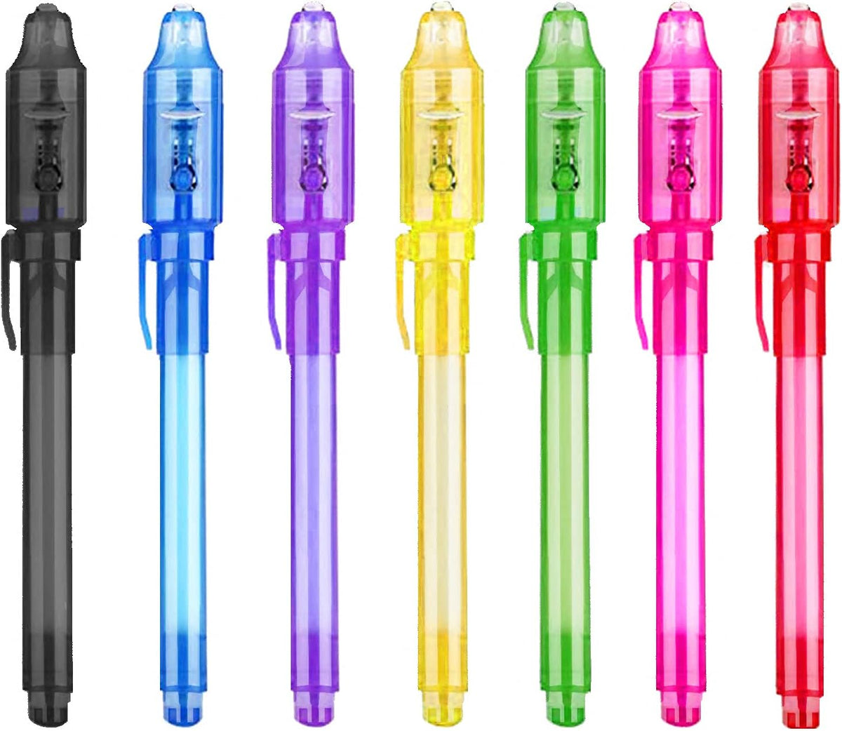 Invisible Ink Pen,14Pcs Spy Pen,Invisible Disappearing Ink Pen with uv Light Fun Activity - 14