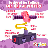 Playbees foam pogo stick for kids with soft dinosaur head and claws - view 5
