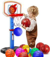 ABAJI Mini Basketballs 2 Pack 5" Set with Pump Needle Durable - Blue - image 3