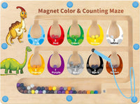 Dinosaur Toys, Magnetic Color and Number Maze - First Edition