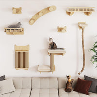 BYBYME 7 Pcs Wall-Mounted Cat Shelves - Set of 8 - image 2