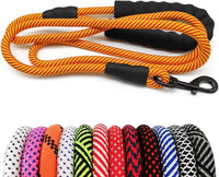 MayPaw Rope Dog Leash, Thick Leash for Medium Large Dogs - orange / 1/2" * 10'