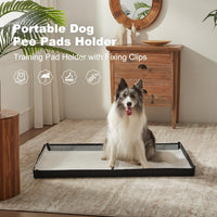 HQ4US 4LEGS Large Portable Dog Pee Pads Foldable Liner Base 33''x23'' - L 33'' x 23'' for Dog＜ 28" Length - image 2