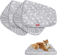 Waterproof Dog Bed Covers Replacement Lovely Grey Star Print - Grey Star / 16 x 25 x 5 inch（Pack of 2）