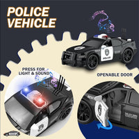 EPPO emergency vehicle toy set with fire truck, ambulance, police car and police helicopter - view 3