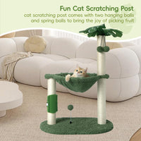 MECOOL Cat Tree for Indoor Cats 35" Tall Cat Scratching Post - 32"-Green - image 4