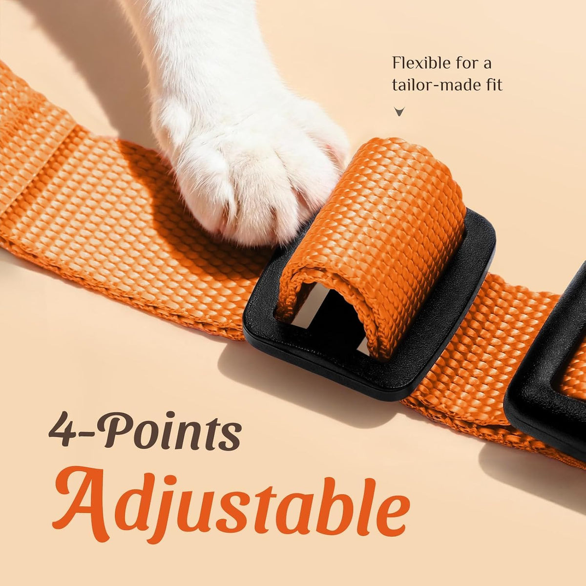 Cat Harness and Leash Set, Adjustable and Escape Proof - Orange / Xs - image 3
