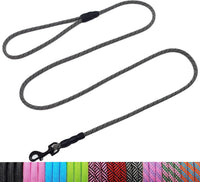WYuZe 5ft Puppy Leash for Small Dogs Cats - Black Gray / 10 FT (3~26 lbs)