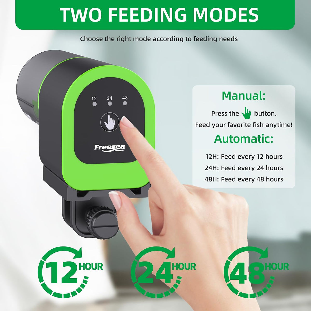 Freesea Automatic Fish Feeder for Aquarium: One-Touch Easy Setup & 3 - FS-32 - image 4
