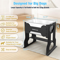 14" Elevated Dog Water Bowl - 14.2" Height - image 4