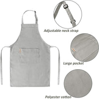 Aurya kids apron and chef hat set in light blue with front pocket and adjustable strap - view 32