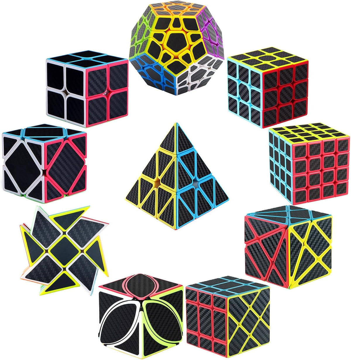 ROXENDA speed cube set with carbon fiber stickers - view 2
