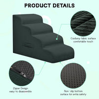 4 Step Dog Stairs Pet Ramp for High Beds, Sofas and Cars – Essentials for Dogs - Dark Gray / 3.0 / 3-Step 16"H - image 3