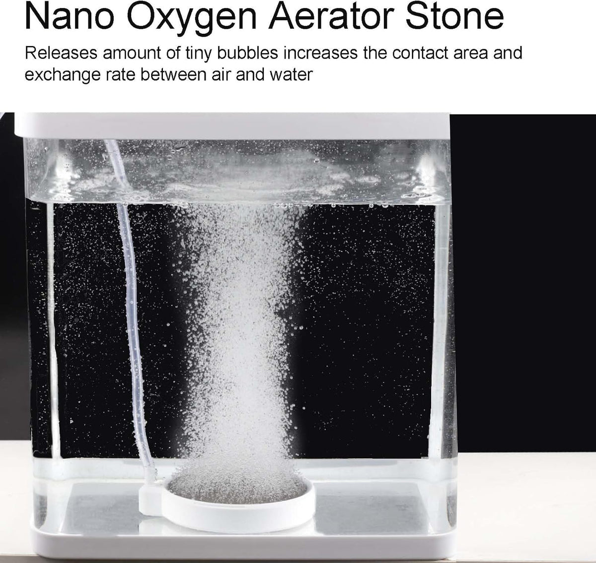 Fish Tank Bubbler, 3.2 Inch Aquarium Air Stone Kit, Nano Quiet Oxygen Diffuser for 20-70 Gallon - 2 Inch, for 2-30 Gal - image 2