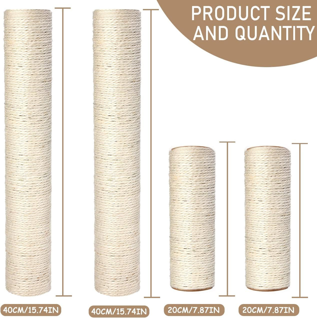 Cat Scratching Post Replacement - Natural Color - image 2