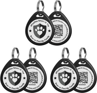QR Code Cat Tags Personalized Small, Real-time Alerts, Pink – Essentials for Cats - 3 Pack Black / Large-1.2"*1.4"