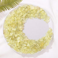 Citrine Aquarium Gravel Rocks Natural Tumbled Healing Crystal Chips Bulk Gemstones Tumbled Crushed Stones for Fountain Vase Filler Planters Decorative Fish Tank Potted Reiki Energy Balancing 0.44lb