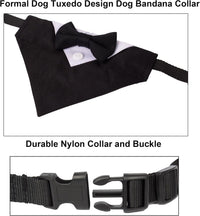 ADOGGYGO Dog Tuxedo Collar, Wedding Dog Bow Tie - Small / Black - image 4