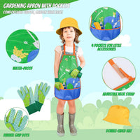 Magic4U 22 piece kids gardening tools set with shovel, rake, gloves and apron - view 5