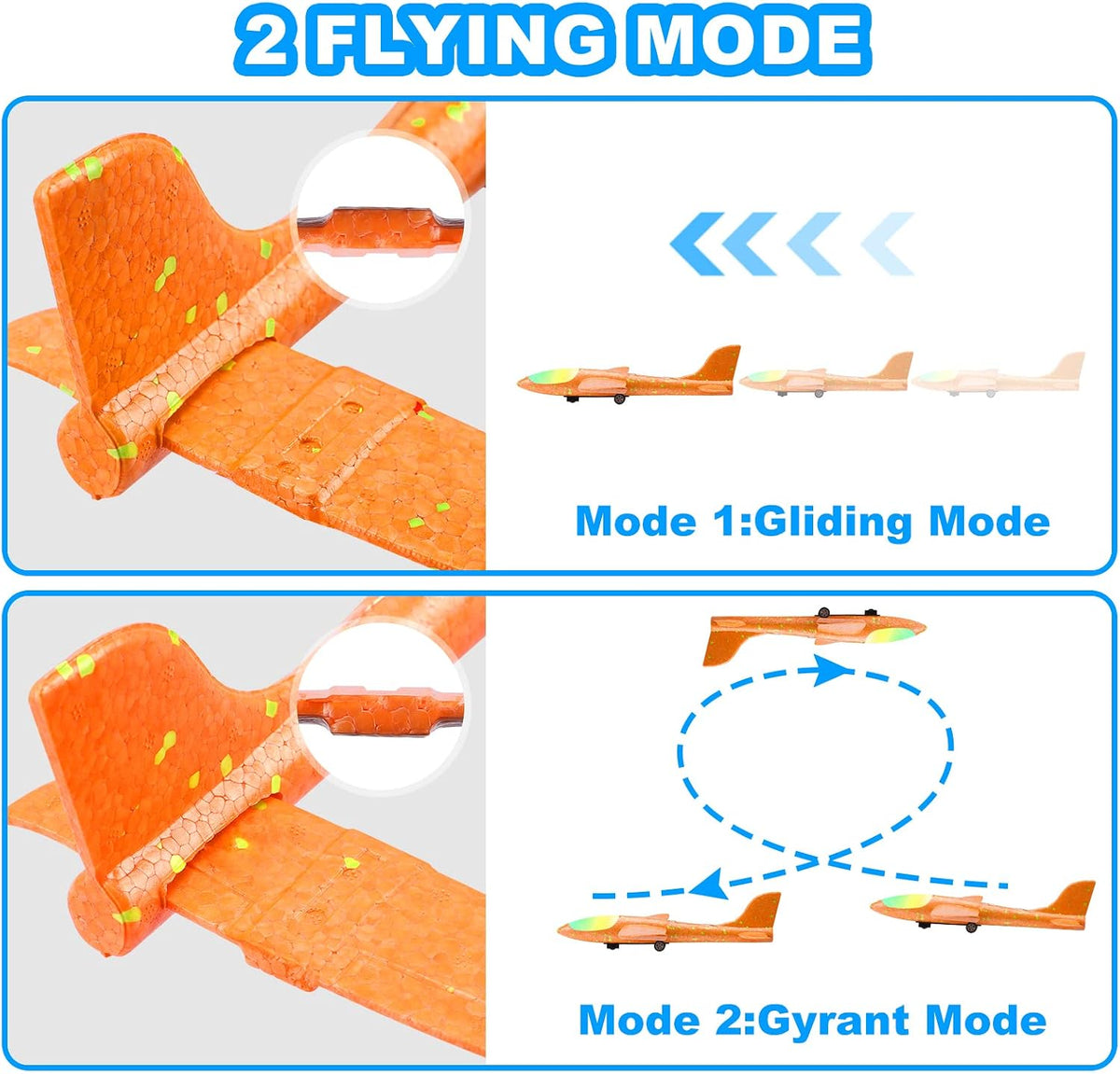 Fuwidvia 3 Pack Airplane Launcher Toys - Blue&green&orange - image 3
