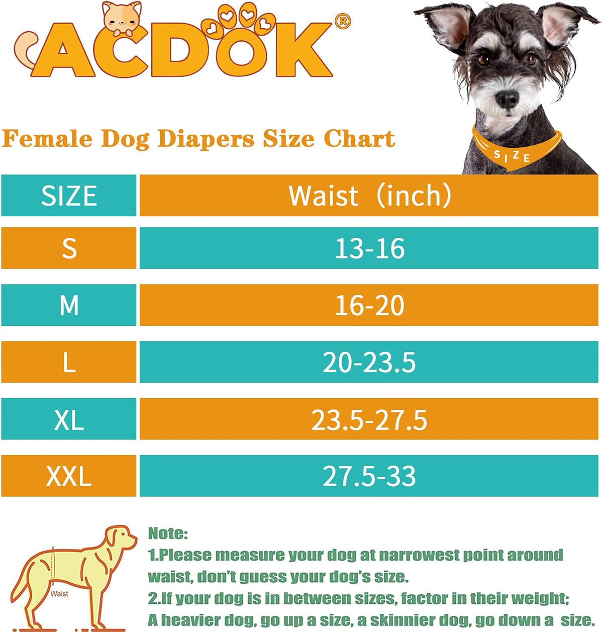 Washable Female Dog Diapers, Durable Pet Skirt for Dog Dress - X-Large / Black Pink Blue - image 2