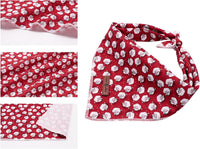 Lionet Paws Spring Daisy Dog Bandana Washable Cotton Handkerchief - Santa Claus / Large (Pack of 1) - image 4