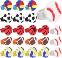 Chalyna 24 pack soft rubber dinosaur rings for kids in twelve styles