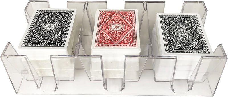 Yuanhe 9 Deck Clear Canasta Playing Card Tray – Fun for Kids & Family - 9 Deck