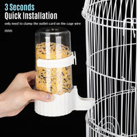 Weewooday 4 Pcs Bird Water Feeder Cage, Blue, White - Green, White / 245 ml / Cute Style - image 4