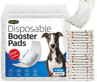 Disposable Dog Diaper Booster Pads XS - Paws / L - (50 Count)