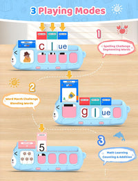QuTZ Phonics Learning Toy for Preschool Kids - Blue / Pro Phonics+Math - image 2