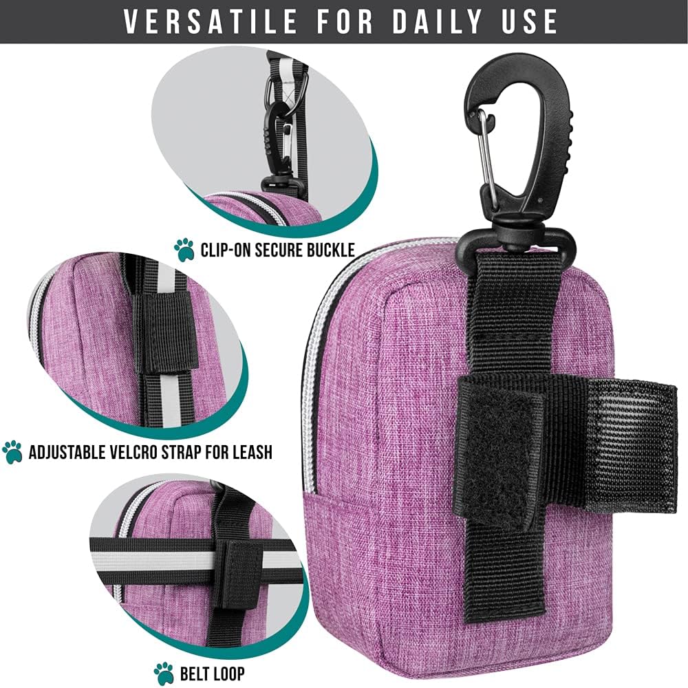 PetAmi Dog Poop Bag Holder for Leash - Purple / 1 Count (Pack of 1) - image 4