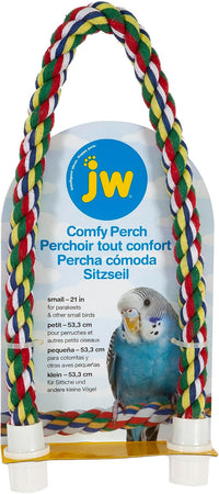 JW Pet Comfy Perch For Birds Flexible Multi-color Rope - Small / 21"