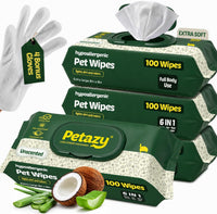 Pet Wipes for Dogs & Cats, Paws, Ears & Butt Cleaning - Unscented / 400