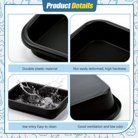 Uiifan 3Pcs Low Entry Cat Litter Box - Dark Gray / 17 x 12 x 3.1 - image 4