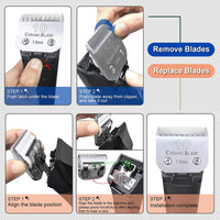 10# Grooming Ceramic Pet Clipper Blades Compatible with Andis & Oster - Silver / 8 piece set - image 3