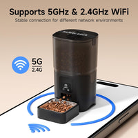 PAPIFEED Automatic Cat Feeder with App, WiFi Auto Cat Feeder - Black / 5G WIFI - image 3