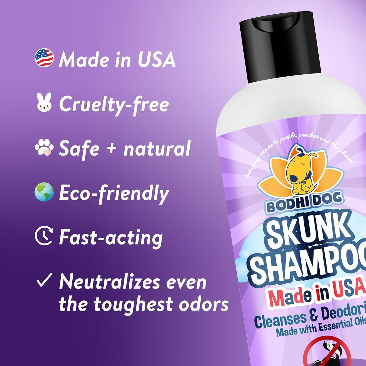 Bodhi Dog Skunk Shampoo | Skunk Smell Odor Remover Cleans & Deodorizes Using Essential Oils - Skunk Shampoo / 16 Fl Oz - image 2