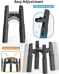 Dog Bowl Stand with Adjustable Height and Width [Stand Only] – Essentials for Dogs - 2 Pack Stand+Bowl / H: 6.3-10.6''; W: 6.1-10.4'' - image 4