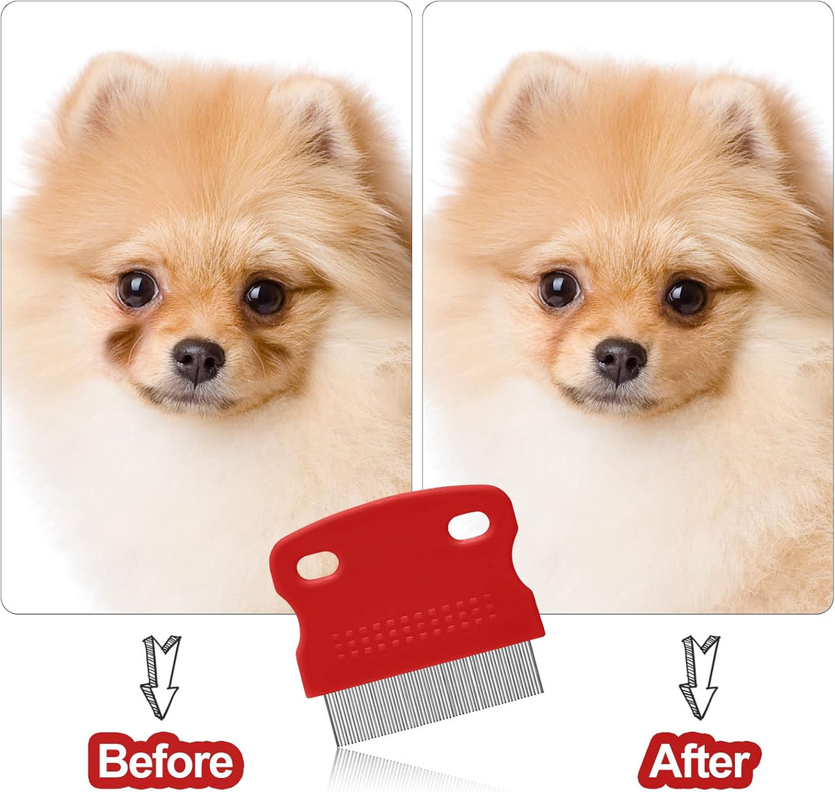 5 Pieces Dog Eye Combs Tear Stain Remover Combs Pet Grooming Comb - Black - image 4