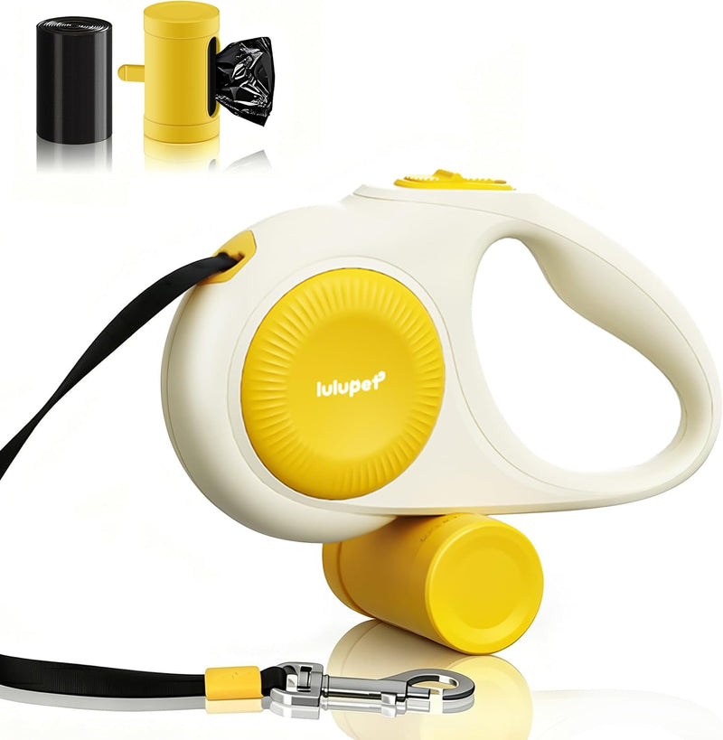 16Ft Retractable Dog Leash with LED Light - yellow