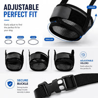 Dog Muzzle, Soft Air Mesh Muzzles for Large Sized Dogs - Black / S - image 3