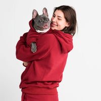 Spark Paws Dog Hoodie, Buttery-Soft Sweater Sweatshirt - Burgundy / 5XL - image 4