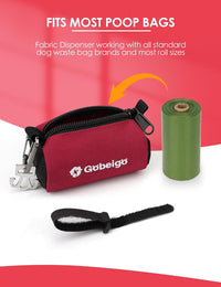 Gobeigo Dog Poop Bag Holder with Used Bag Carrier – Essentials for Dogs - Red - image 4