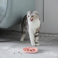 Coomazy Silicone Slow Feeder Dog Cat Bowls, Interactive Puzzle Toy for Pets Dry/Wet Food Training, Keeps Dogs Cats Busy, Prevents Puppy Kitty Overeating (Pink, 0.8 Cup)