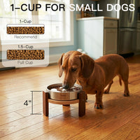 Feedoo Elevated Dog Bowl Stand - 4" Height 1-Cup Slow Feeder - image 2