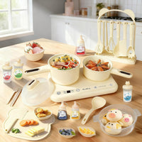 Cicicooie beige mini cooking set with electric burner
