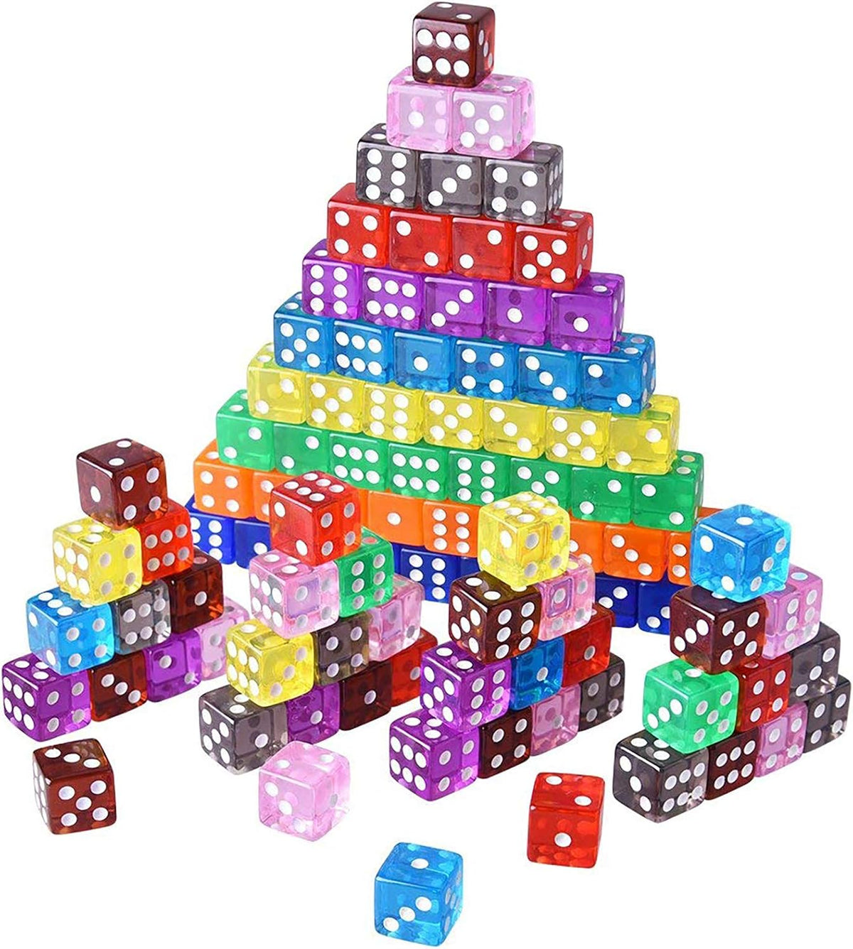 AUSTOR 100 Pcs 6 Sided Game Dice Set - 100 Pieces Square B - image 4