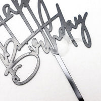 Gold Birthday Cake Topper - Black - image 3
